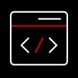 minimized code icon